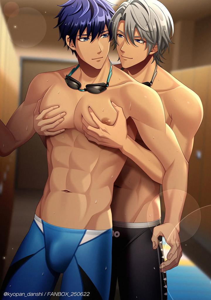 Aomi has his pectoral muscles massaged by Haibara in the locker room by Mizuno Arina [JP] page 7