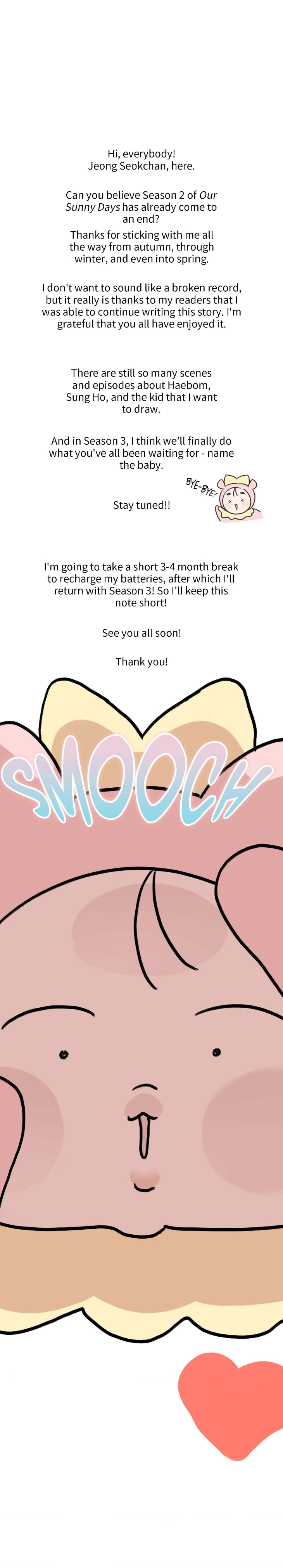 Our Sunny Days by Jeong Seokchan – Creator’s Note [Eng] page 1