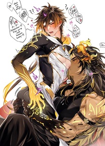 Genshin Impact Dj – Pixiv Genshin Impact characters Zhongli and Kaveh x Alhaitham by Mob Hwan – Uncensored [Eng]