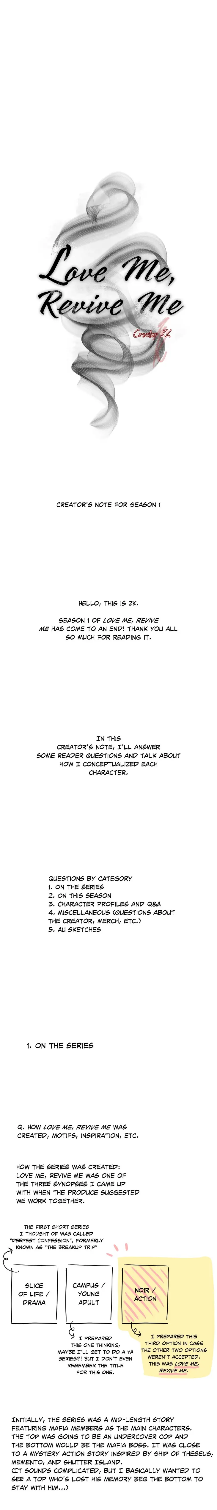 Love Me, Revive Me by ZK – Uncensored – Creator’s Note [Eng] page 1