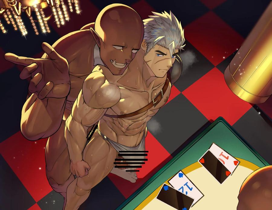 Muscular knights humiliated and ejaculated by big-cocked orcs at an erotic casino by Takao no Gami (Toiro) [JP] page 53