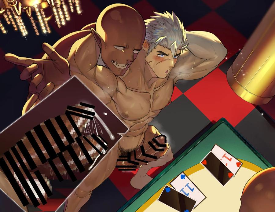 Muscular knights humiliated and ejaculated by big-cocked orcs at an erotic casino by Takao no Gami (Toiro) [JP] page 61