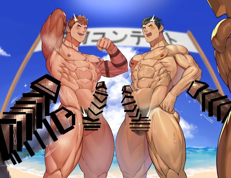 Hypnotic Beach – A big-cocked slut uses a gay-addicted app for a sweaty orgy at sea by Takao no Gami (Toiro) [JP] page 54