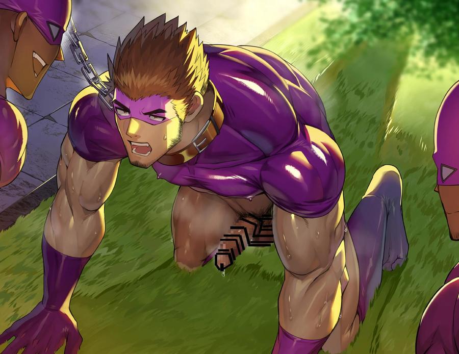 Muscular heroes who become hentai combatants obsessed with male copulation by Takao no Gami (Toiro) [JP] page 54