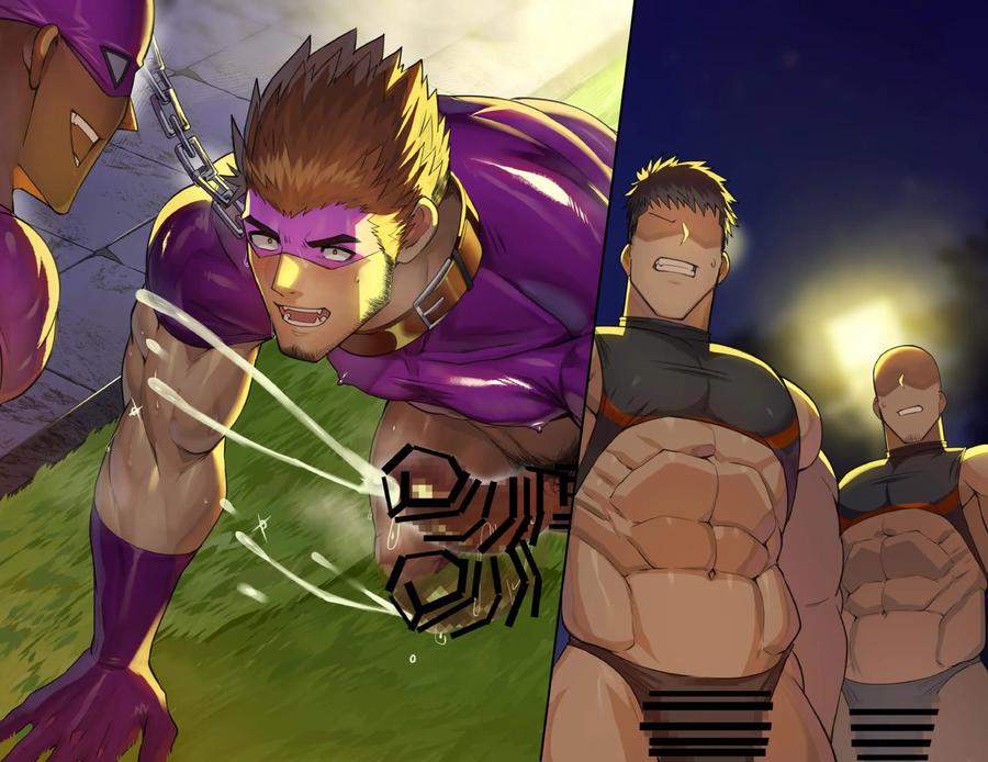 Muscular heroes who become hentai combatants obsessed with male copulation by Takao no Gami (Toiro) [JP] page 58